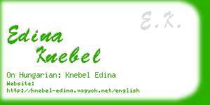 edina knebel business card